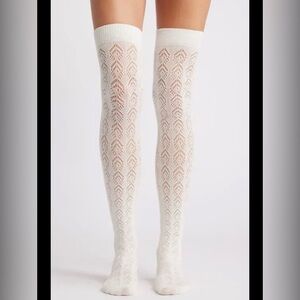 Pointelle Over-The-Knee Socks